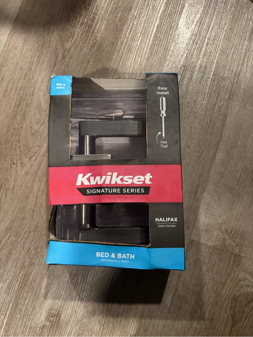 Kwikset Signature Series Halifax Square Satin Nickel Door Lever - 97300-896